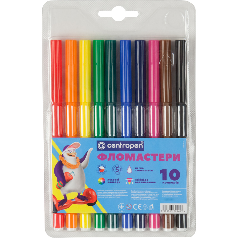 Фломастери CENTROPEN 7790/10 ТП, набір 10 шт.